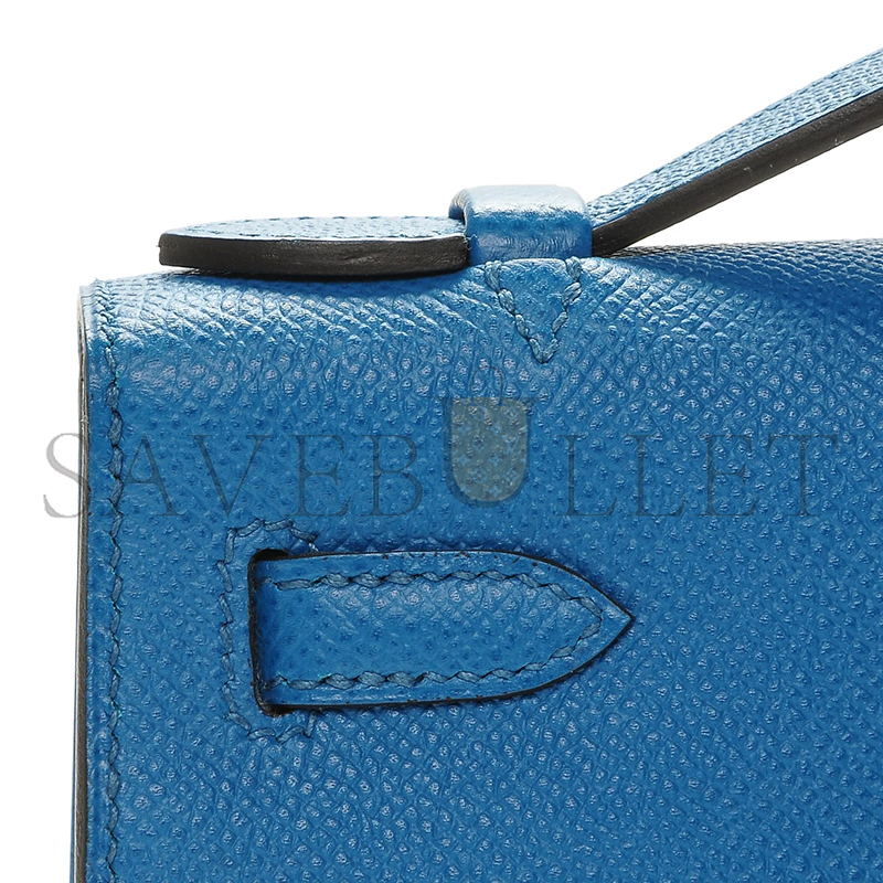 H**me5 master kelly pochette epsom bleu izmir palladium hardware (22*14*7cm)